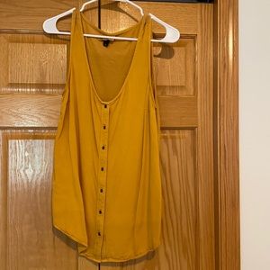 Yellow button up tank